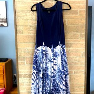 Beautifully colored light weight flare dress.